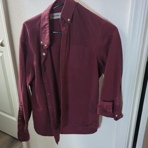 Taylor Stitch Maroon Shirt Jacket